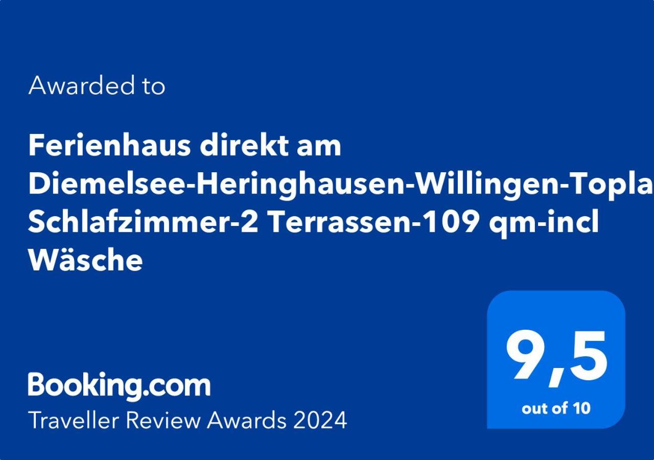 Ferienhaus Direkt Am Diemelsee-Heringhausen-Willingen-Toplage-Sauna-3 Schlafzimmer-2 Terrassen-109 Qm-Incl Waesche Exterior photo